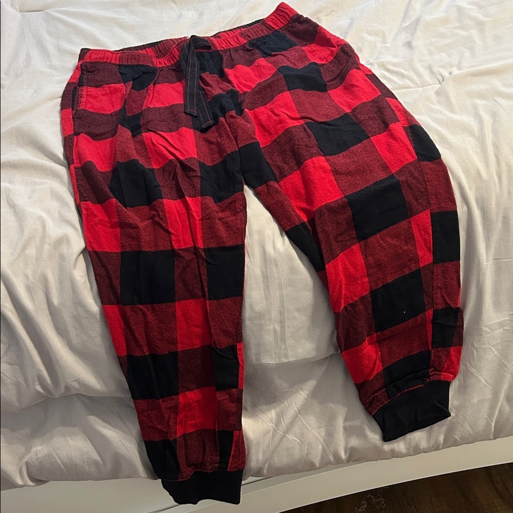 Red and Black Plaid pajama Pants